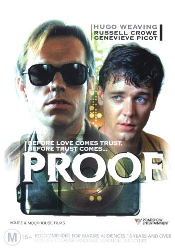Still from aussie movie 'Proof' w. Hugo Weaving, Genevieve Picot and Russel  Crowe - a must see